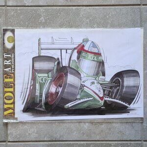 Honda Dario Franchitti Kool Green IndyCar Racing Art Print David Harvey Mole Art